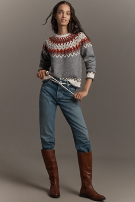 Hunter Crew-neck Jacquard Sweater In Multi