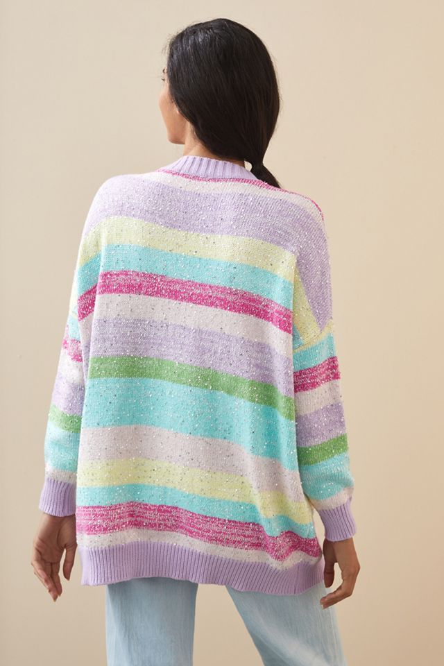 Striped Longline Cardigan #2