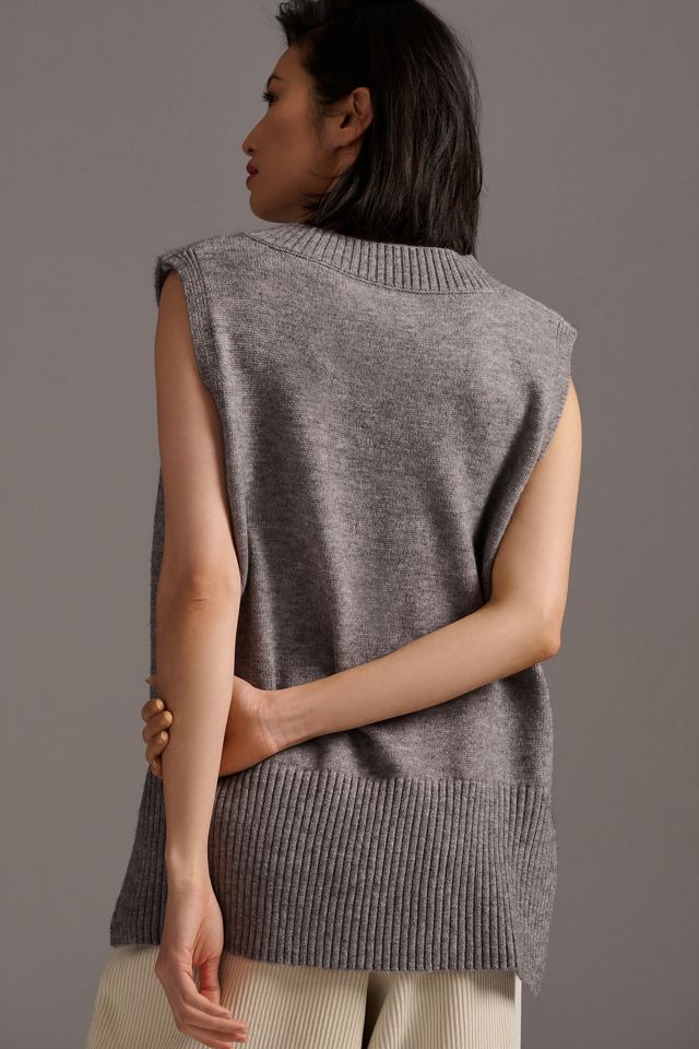 PINCH Vega Knit Ribbed Oversized Sweater Vest #3