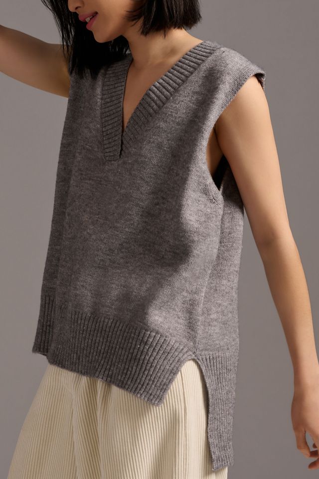 PINCH Vega Knit Ribbed Oversized Sweater Vest #4