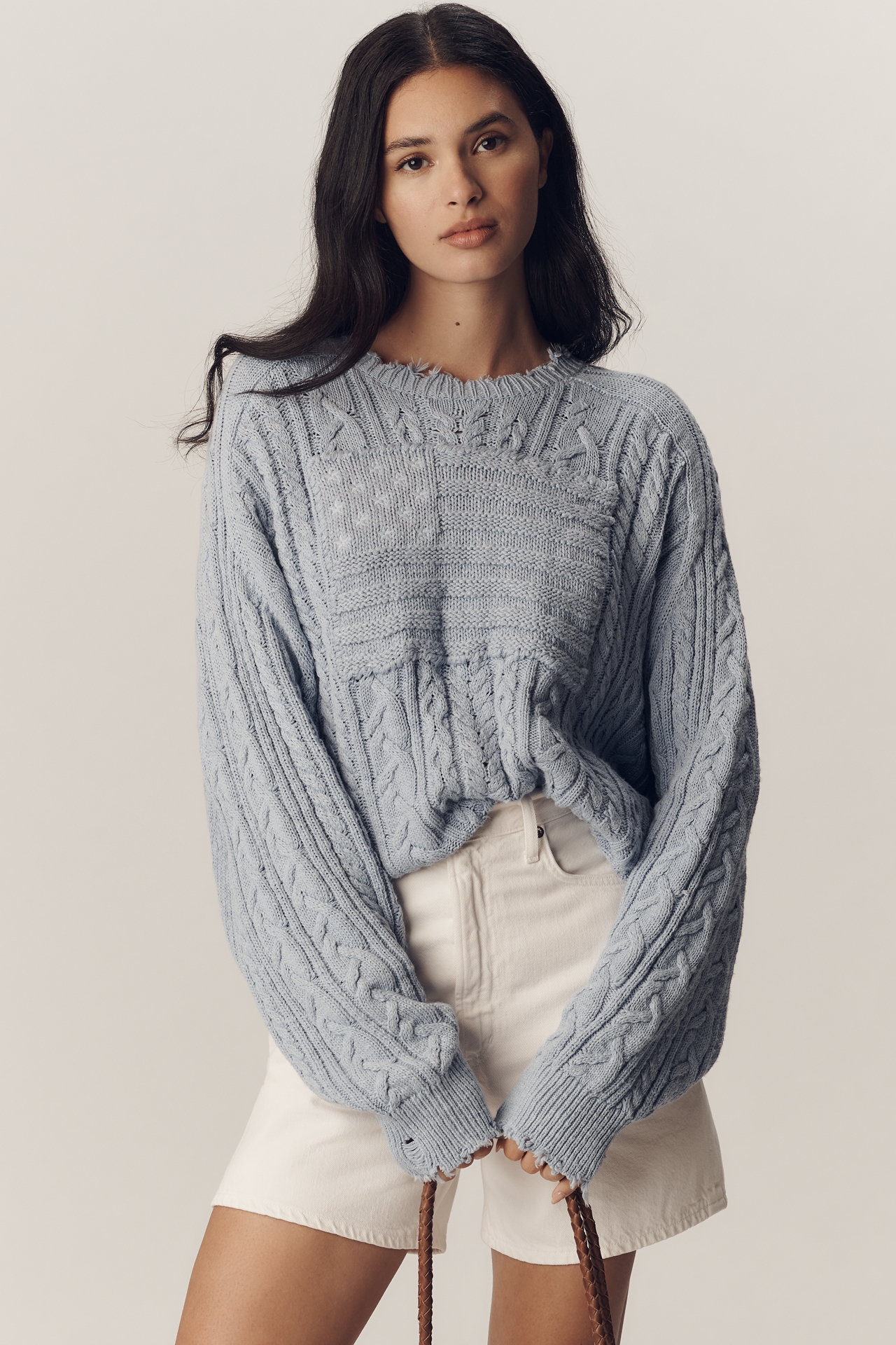 Denimist Oversized Crop Flag Sweater