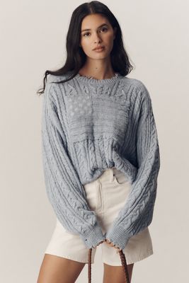 Denimist Oversized Crop Flag Sweater