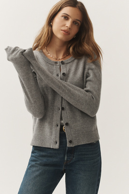 Rebecca Minkoff Janine Merino Cardigan Sweater In Grey