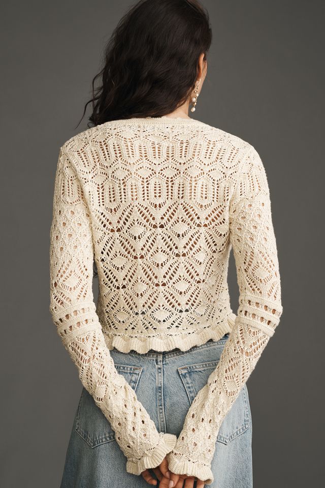 Retrofete Giuliana Crochet Cardigan Sweater #1