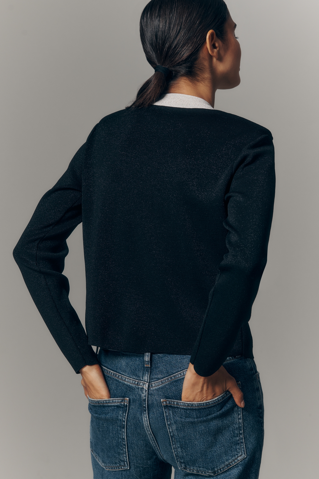 Retrofete Virginie Neck-Tie Cardigan Sweater