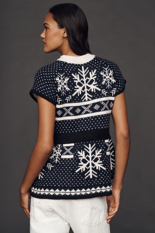 By Anthropologie Mock-Neck Short-Sleeve Peplum Sweater #3
