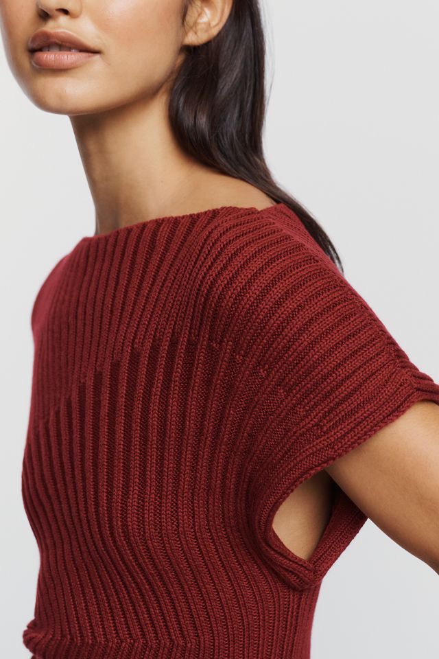 By Anthropologie Celia Asymmetric Ribbed Sweater #2