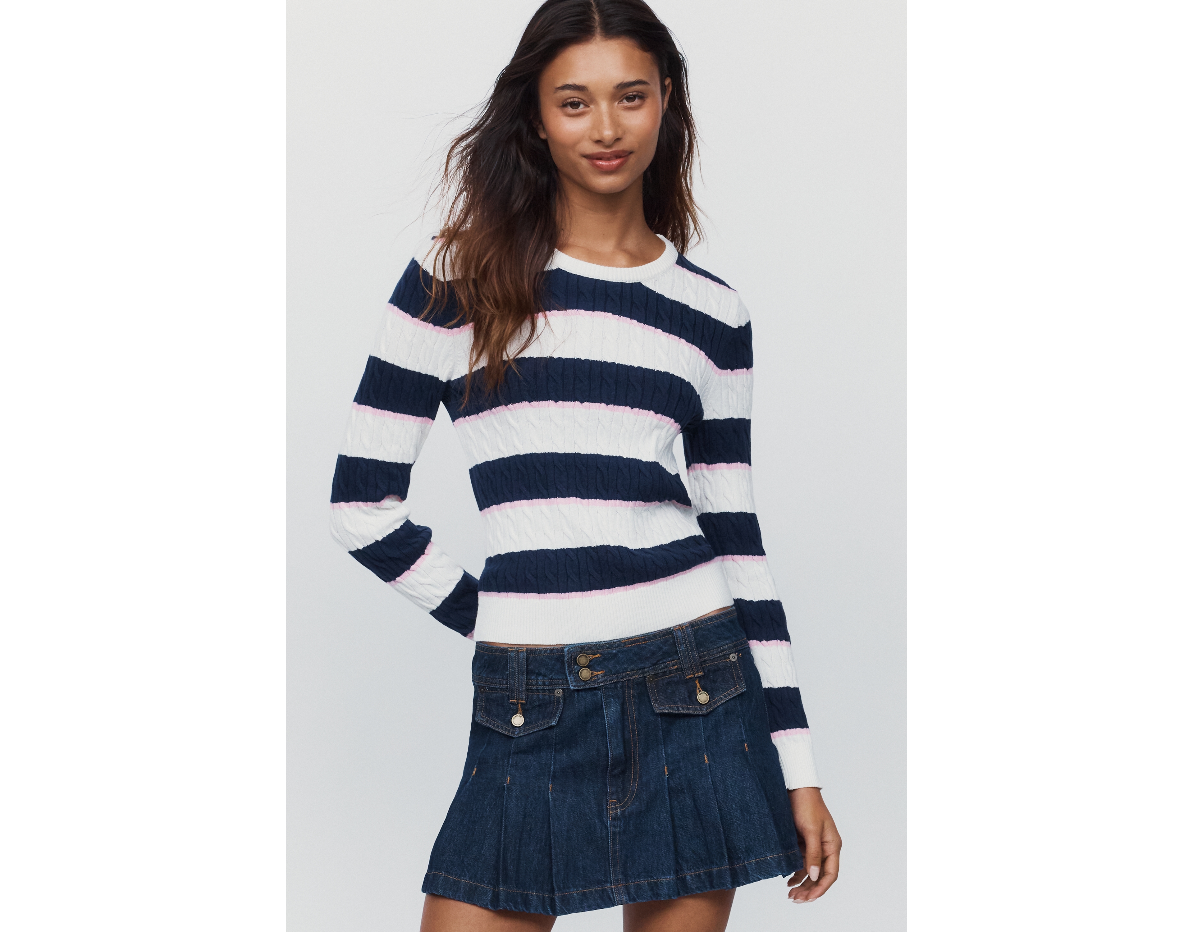 Maeve Cable-Knit Pullover Sweater