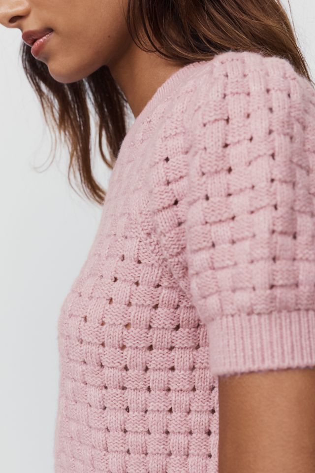 By Anthropologie Textured Puff-Sleeve Sweater #1