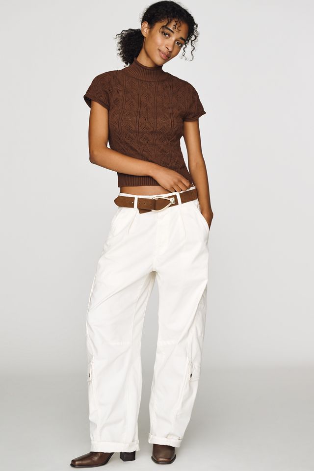 By Anthropologie Short-Sleeve Cable Sweater #1