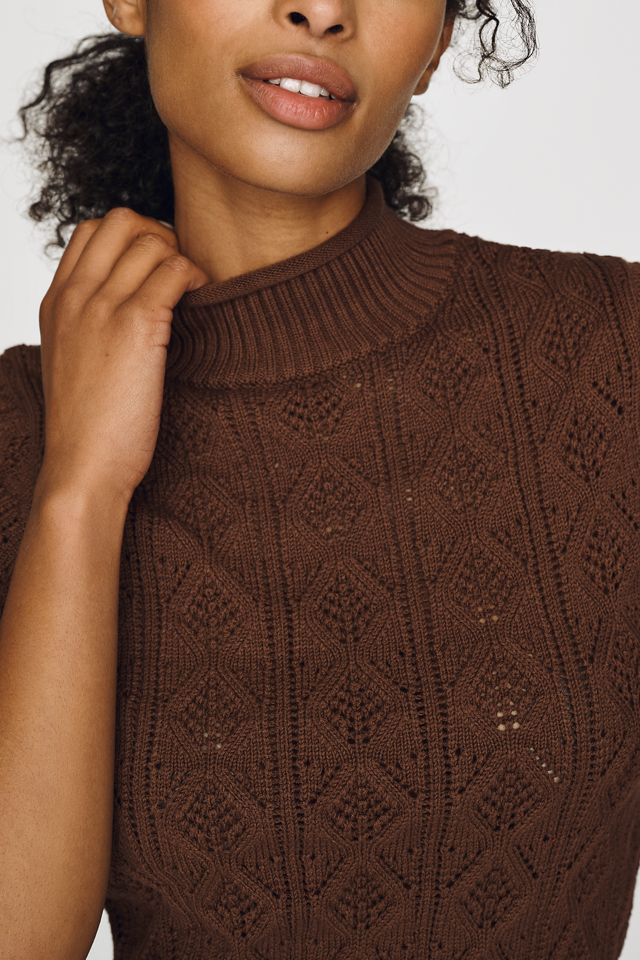 By Anthropologie Short-Sleeve Cable Sweater #2
