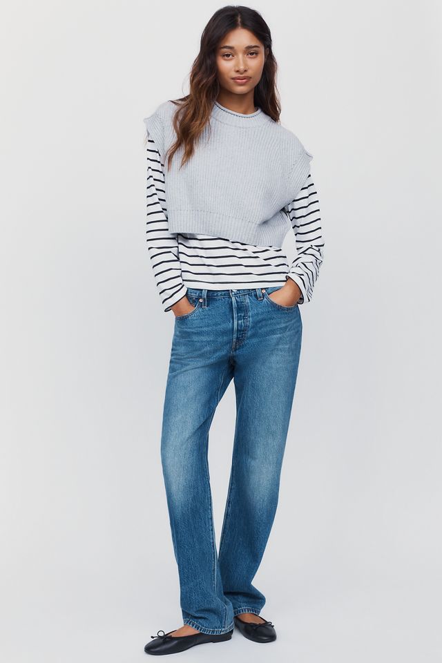 Pilcro Roll Neck Twofer Top #1