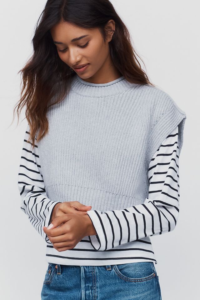 Pilcro Roll Neck Twofer Top #3