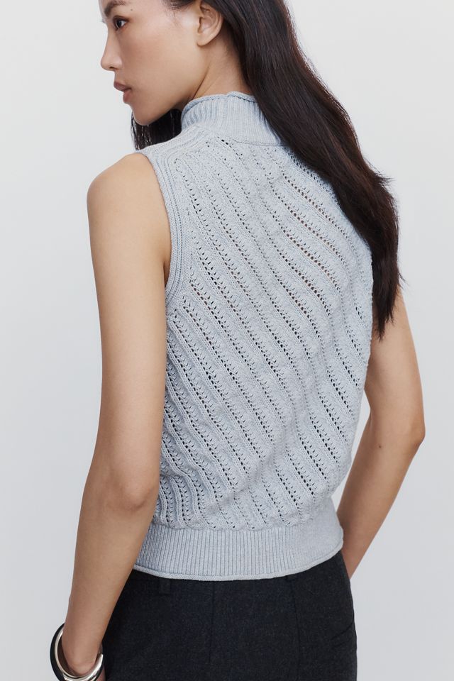 Maeve Pearl Roll Neck Sweater Tank #2