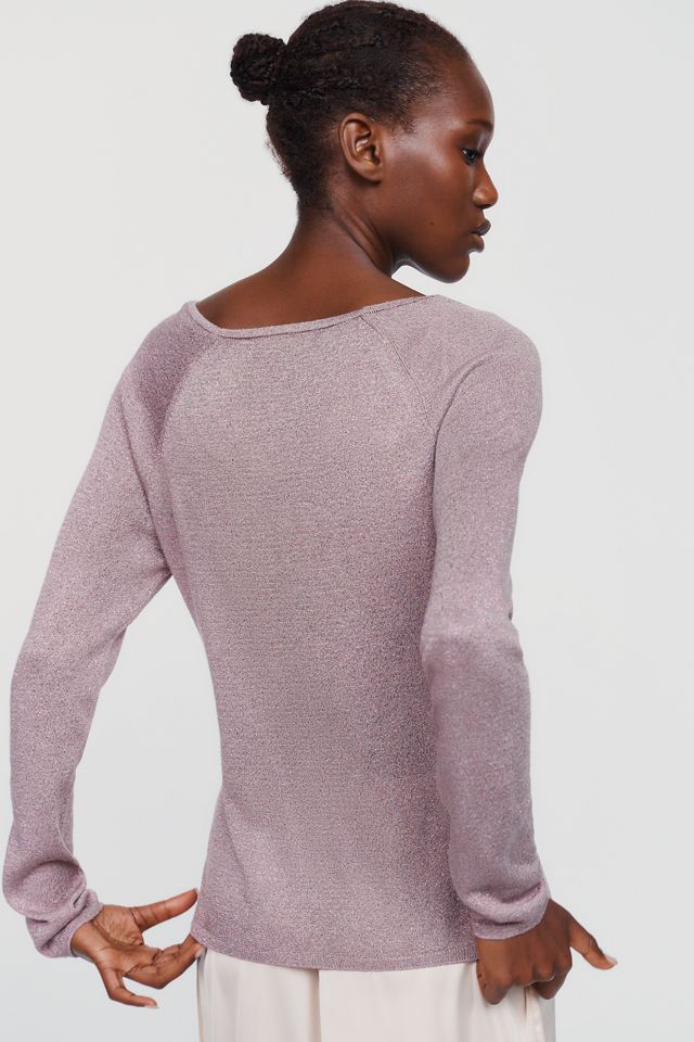 Pilcro Shine Cowl Neck Long Sleeve Top | Anthropologie