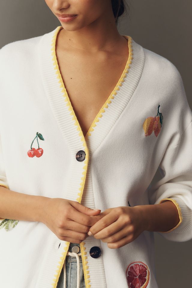 Never Fully Dressed Martha Plus Fruit Cardigan | Anthropologie