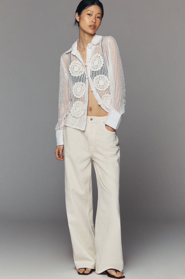 Mandinga Sweet Knit Sheer Appliqué Cardigan #2