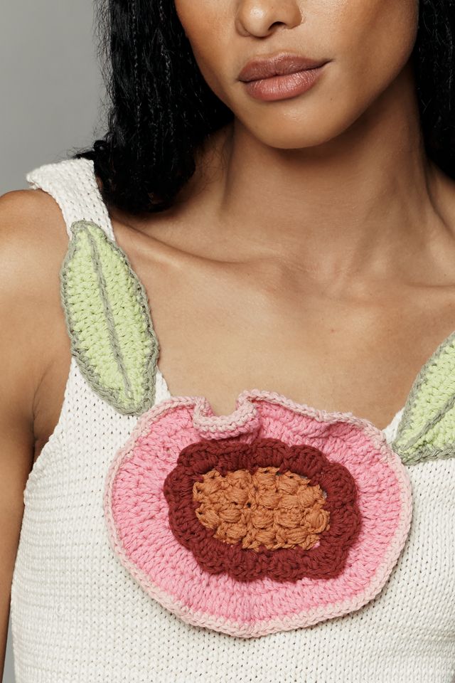 Mandinga Andora Cotton Knit Floral Tank | Anthropologie