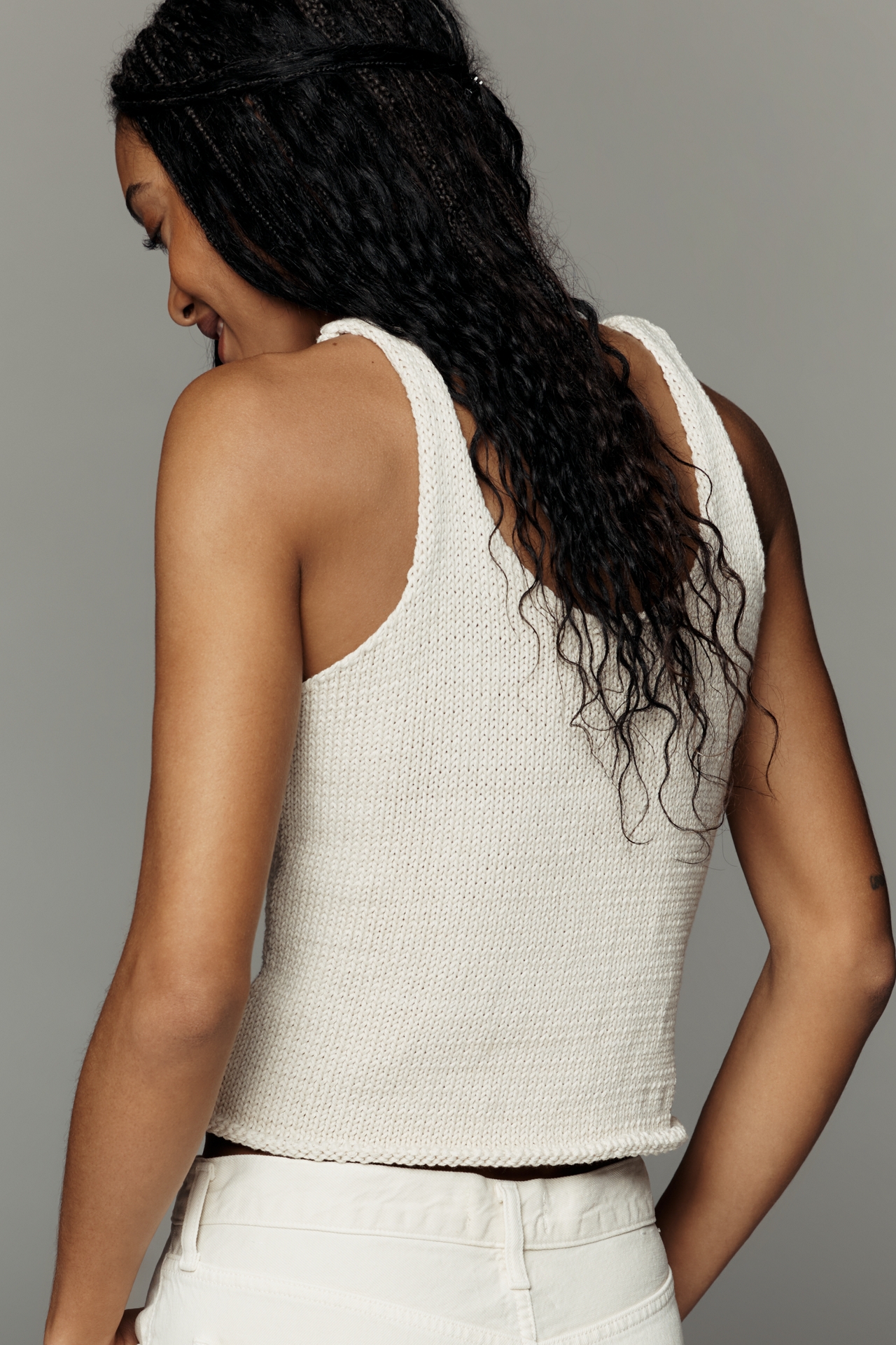 Mandinga Andora 100% Cotton Knit Floral Tank