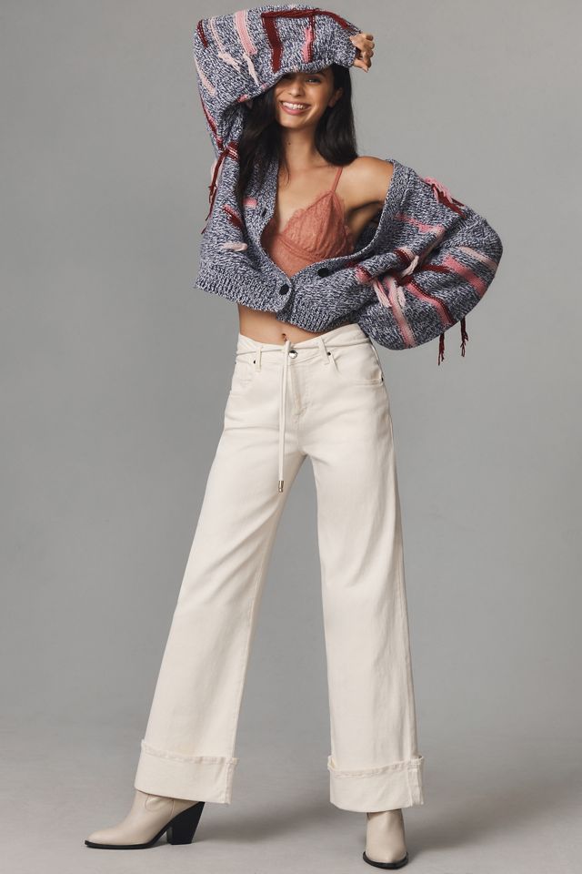 Joie Aksana Fringe Stripe Cardigan Sweater #2