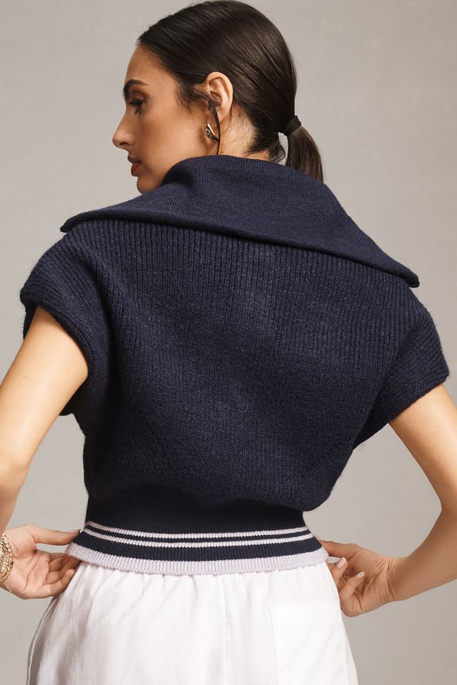 Maeve Quarter-Zip Sweater Tee #1