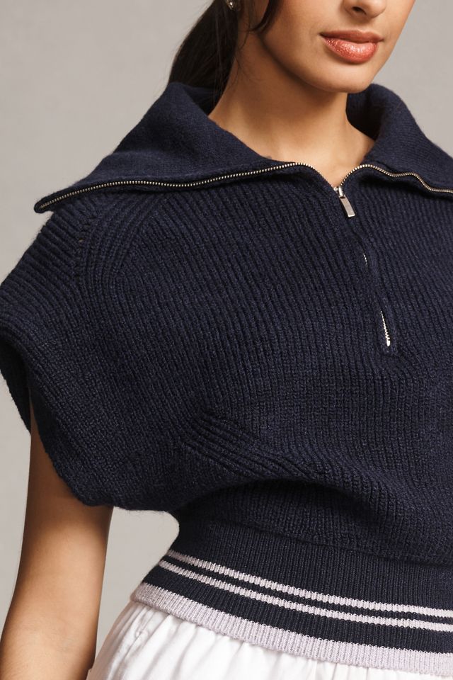 Maeve Quarter-Zip Sweater Tee #3