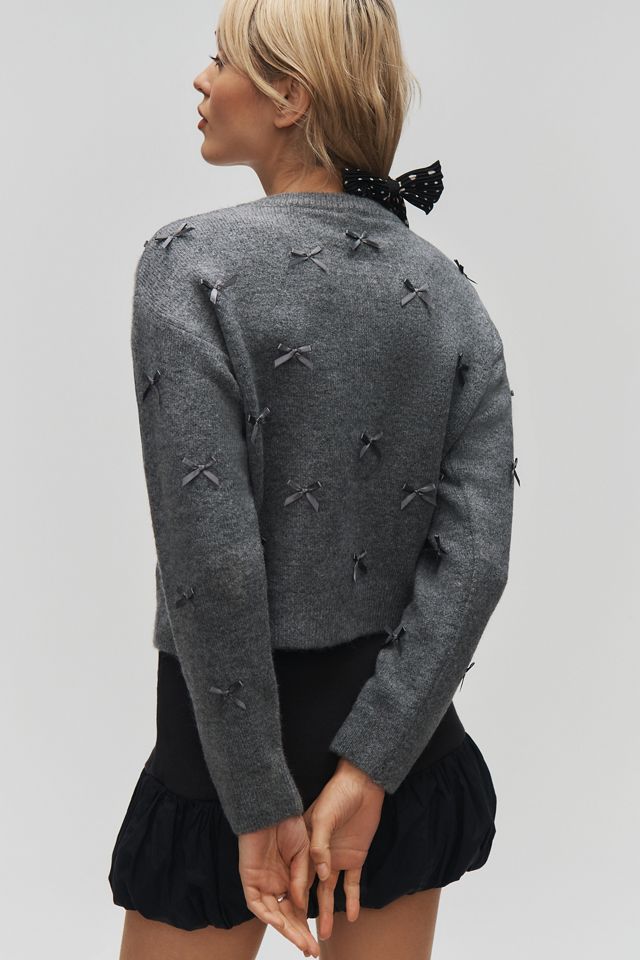 Maeve 3D Mini Bow Cardigan Sweater #1