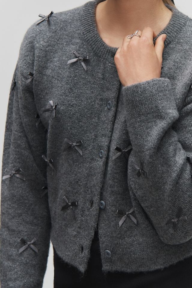 Maeve 3D Mini Bow Cardigan Sweater #3