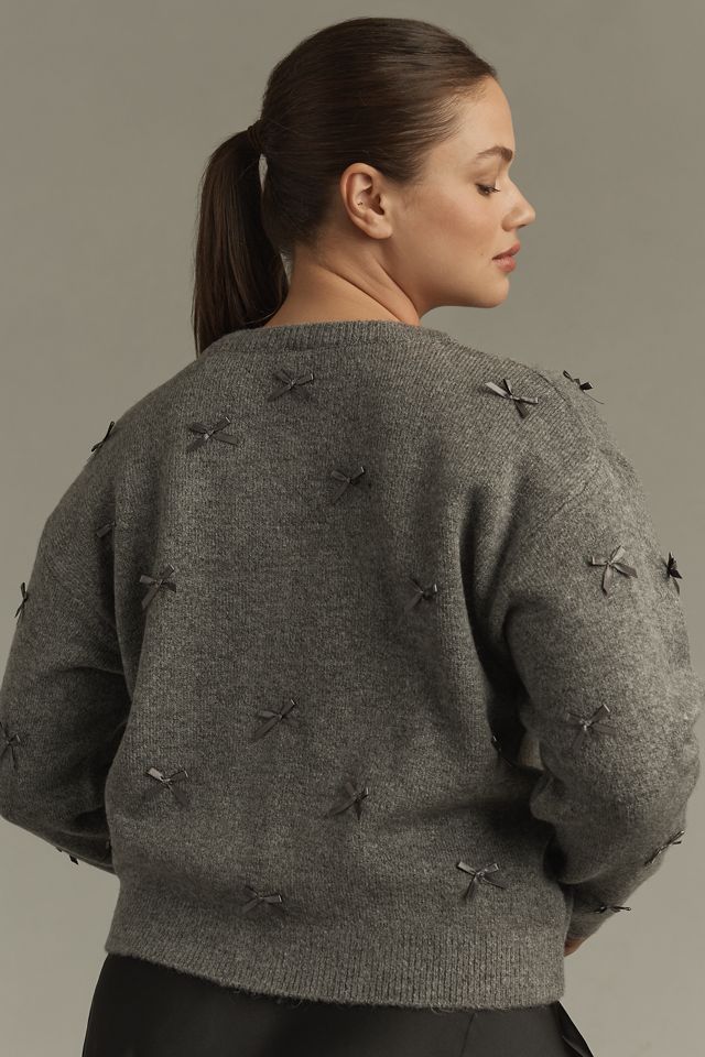 Maeve 3D Mini Bow Cardigan Sweater #5