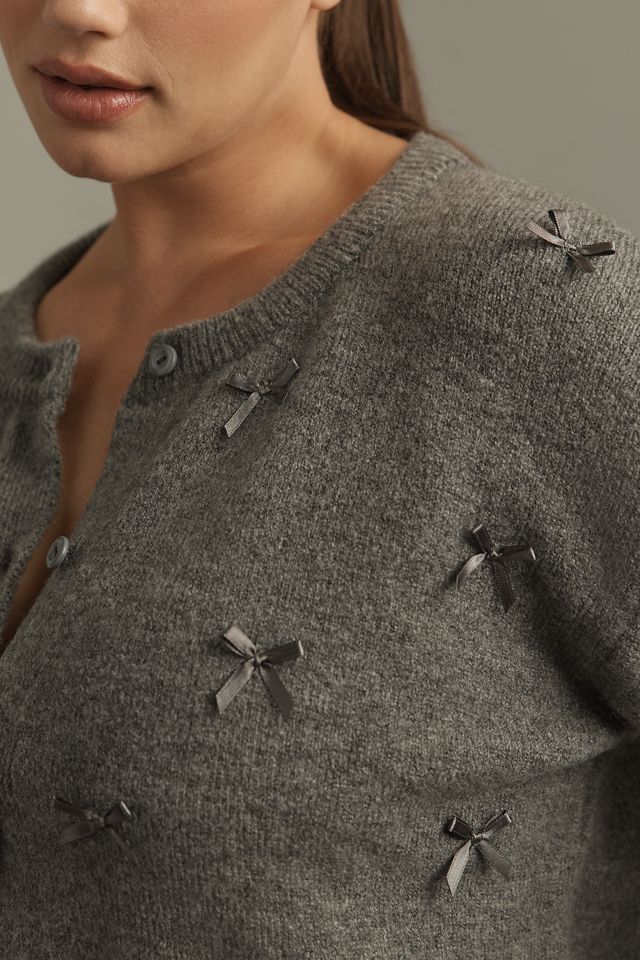 Maeve 3D Mini Bow Cardigan Sweater #7