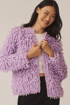 PILCRO LOOP BOMBER CARDIGAN SWEATER 