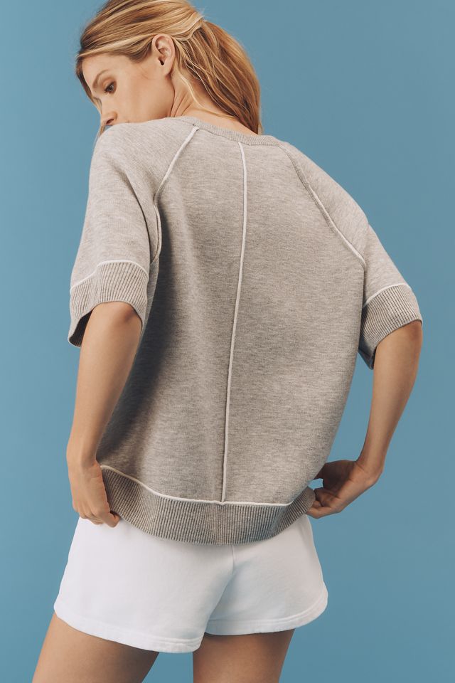 The Oaklyn Cozy Crew-Neck Sweatshirt by Pilcro: Short-Sleeve Edition #1