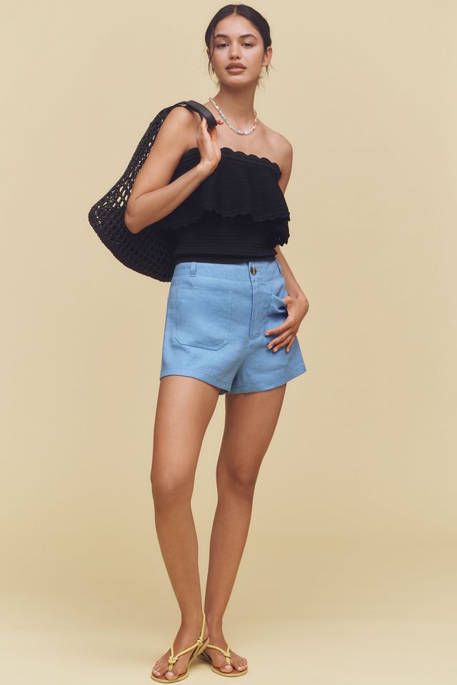 By Anthropologie Knit Ruffle Tube Top #2