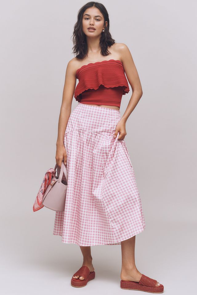 By Anthropologie Knit Ruffle Tube Top #2