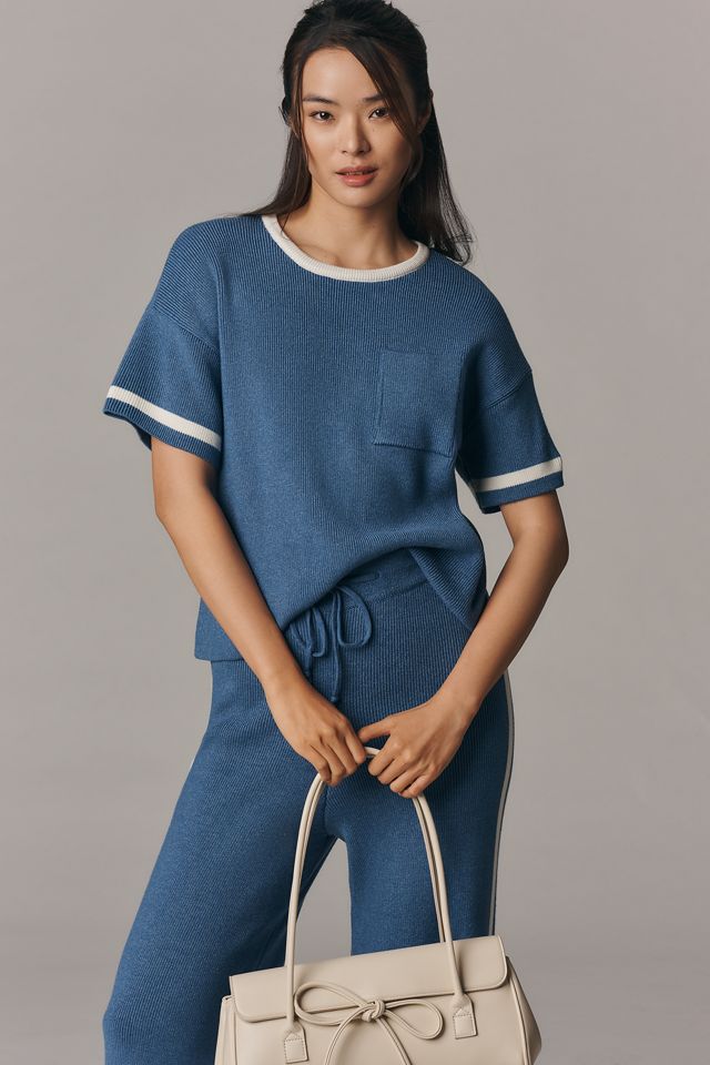 Maeve Crew-Neck Boxy Sweater Tee #1