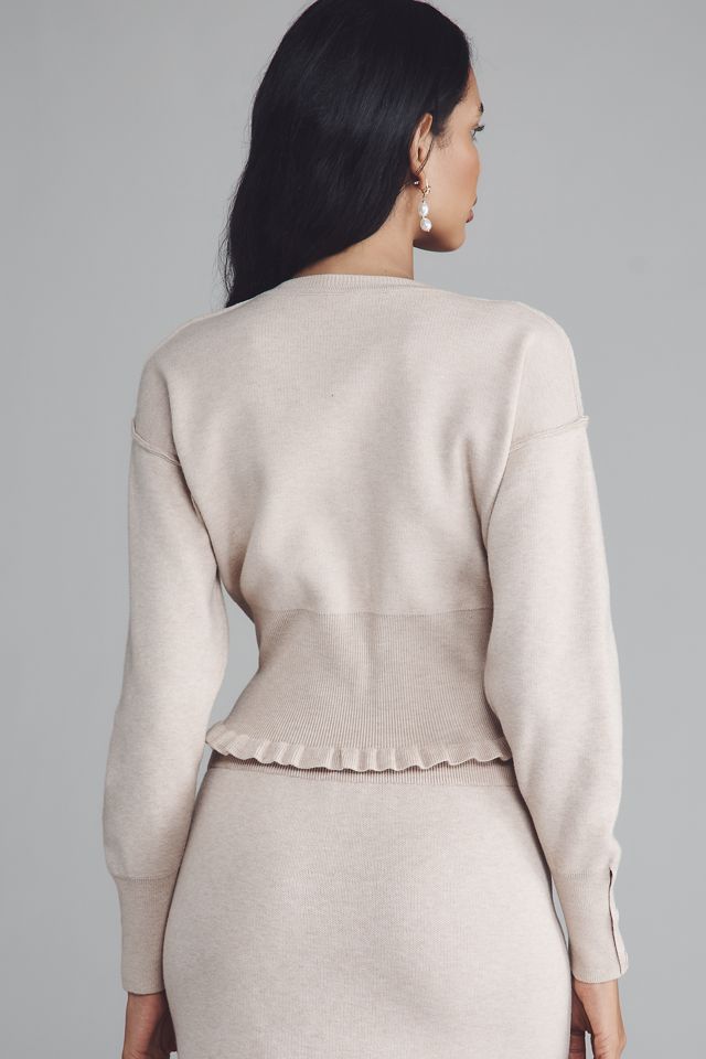Cardigan Pilcro con Collo a Giro e Vita Aderente #1