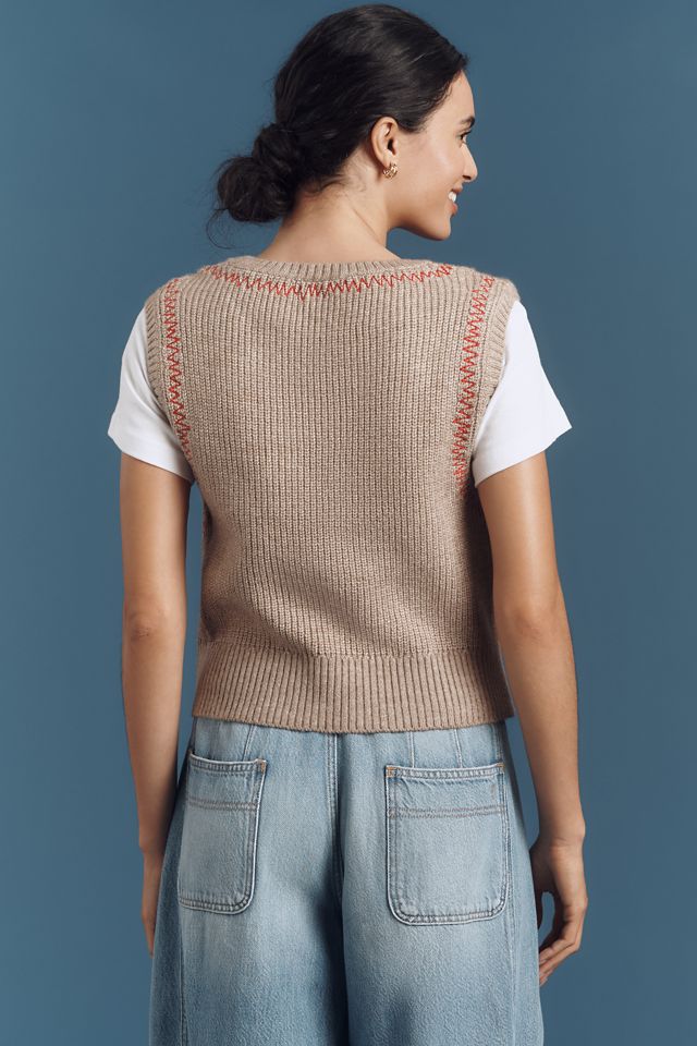 Pilcro Twofer Zig-Zag Sweater Vest #1