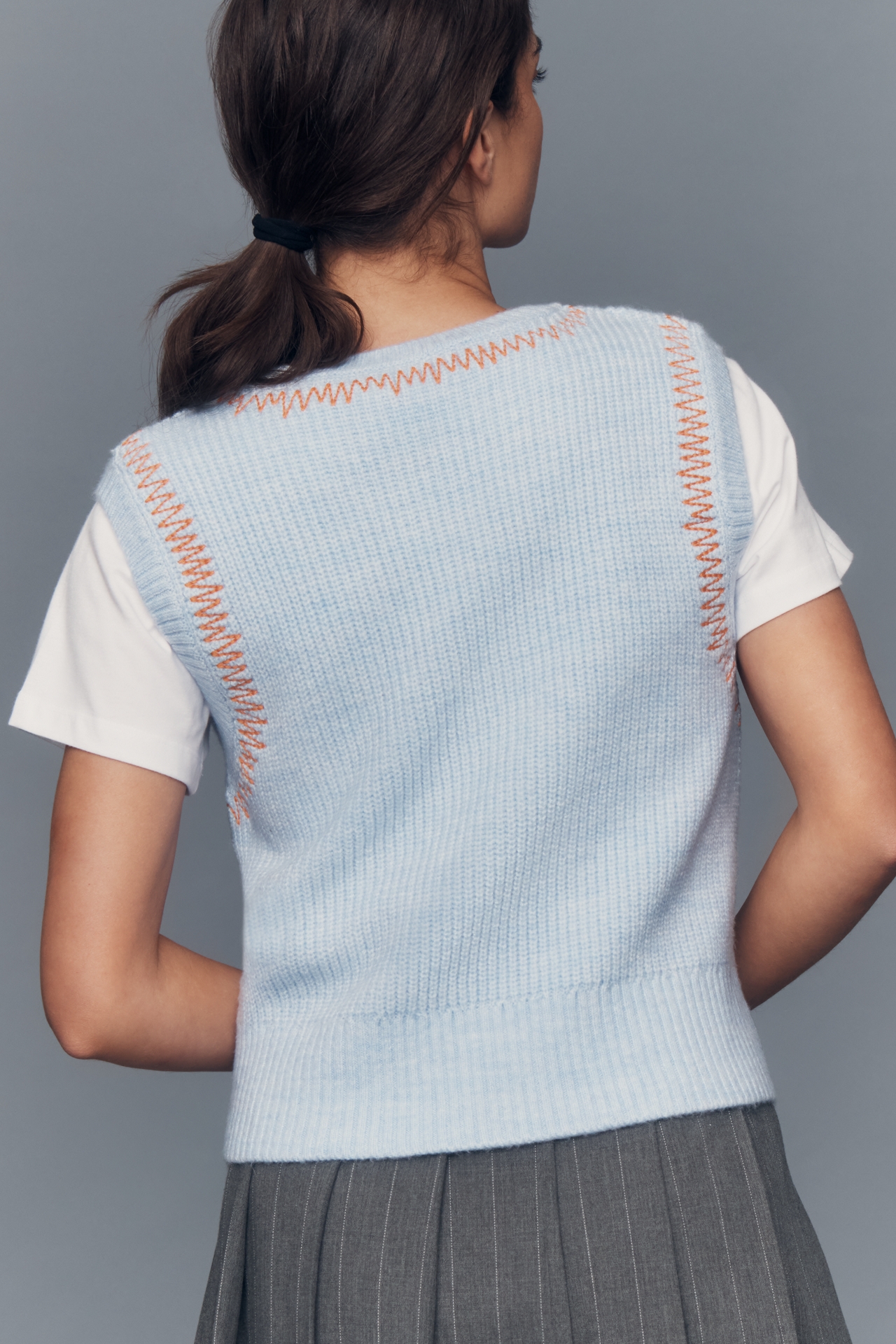 Pilcro Twofer Zig-Zag Sweater Vest