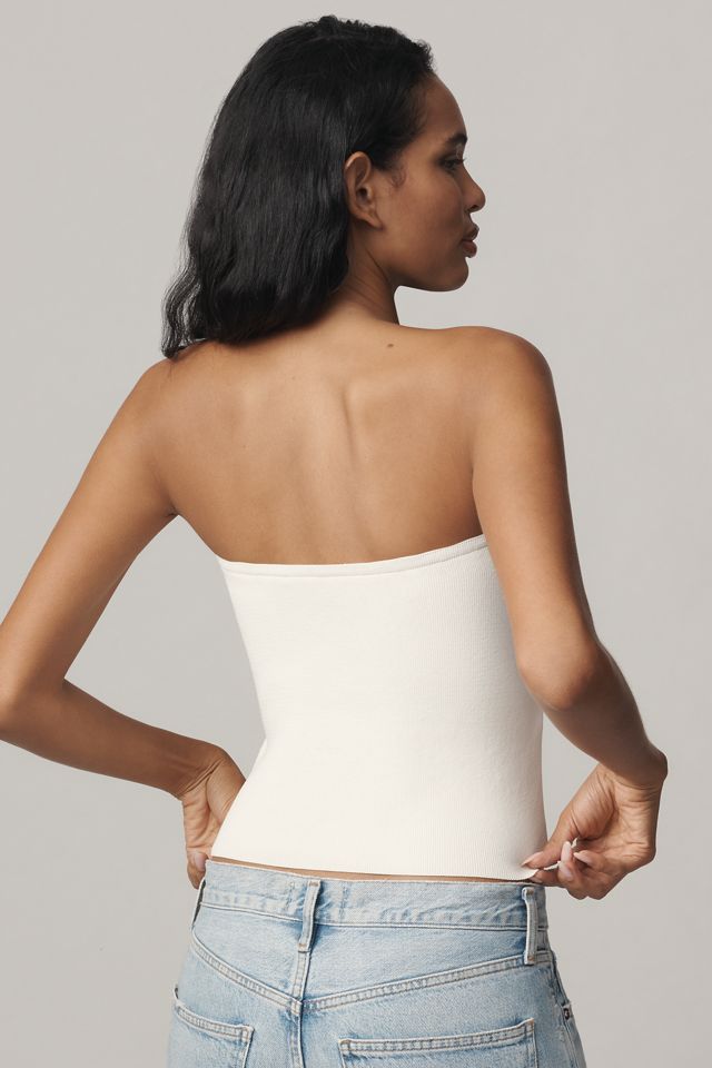 Maeve Embellished Crop Knit Tube Top #3