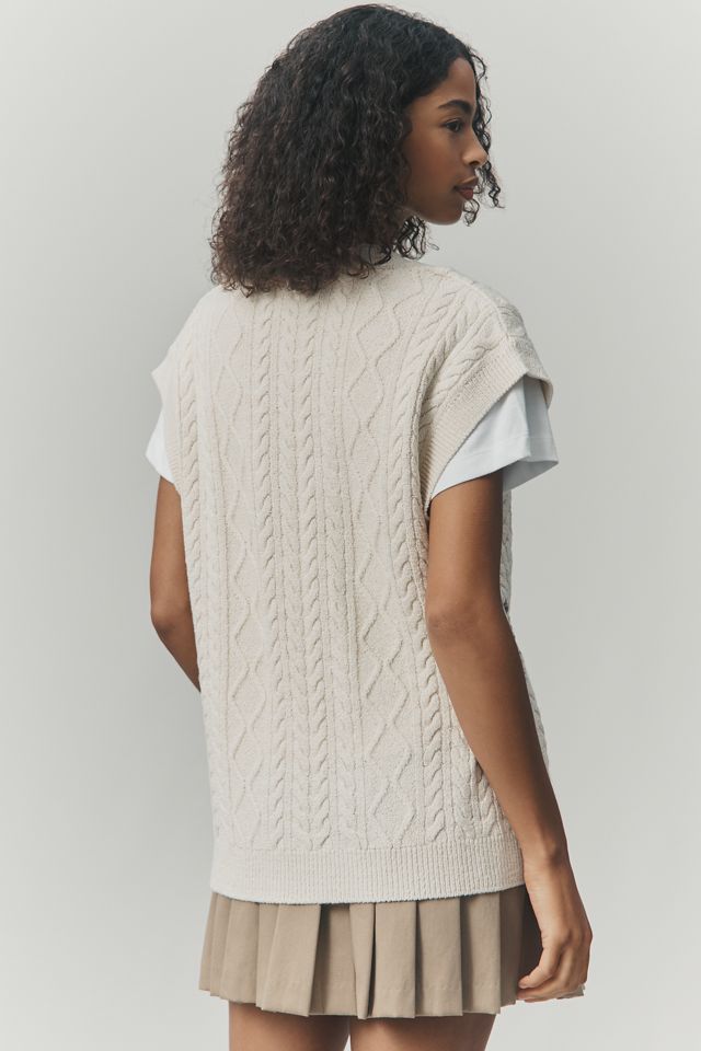 Pilcro Cable-Knit Twofer Sweater #1