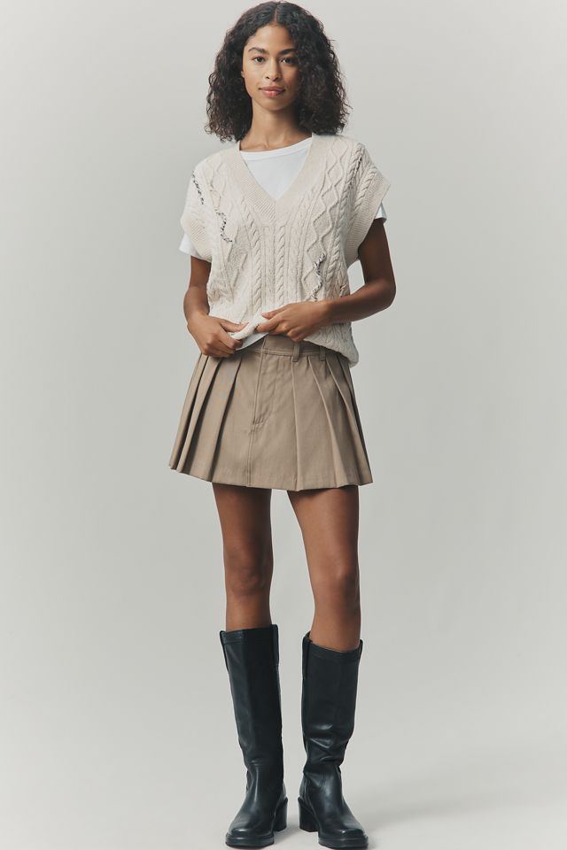 Pilcro Cable-Knit Twofer Sweater #3