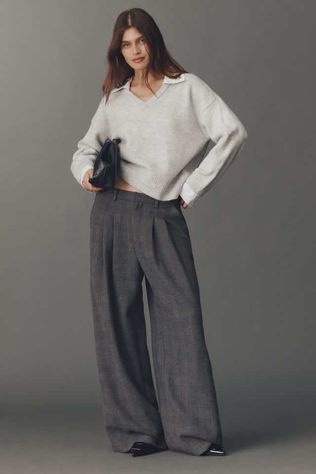 Maeve Embroidered Collared V-Neck Sweater #3