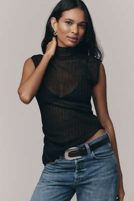 Pilcro Sheer Sleeveless Knit Top product page