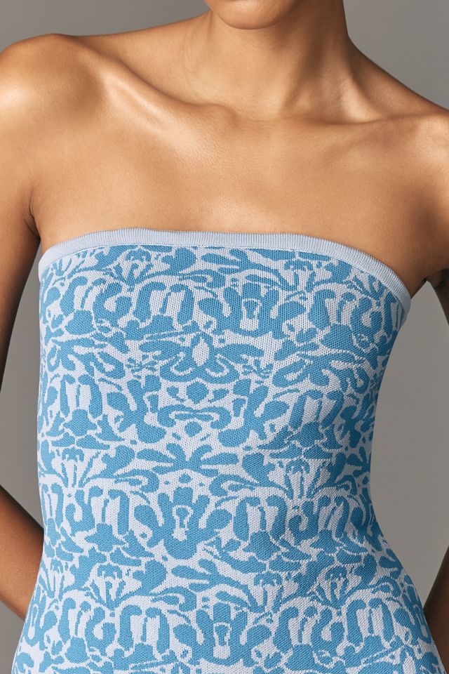 Maeve Jacquard Knit Tube Top #3