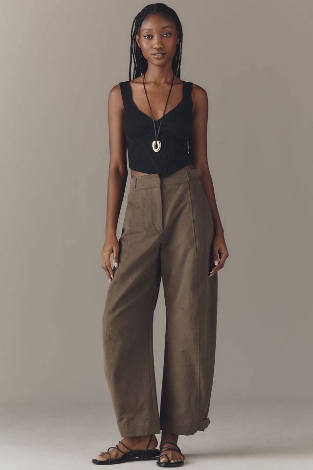 By Anthropologie Sleeveless V-Neck Cropped Sweater Tank