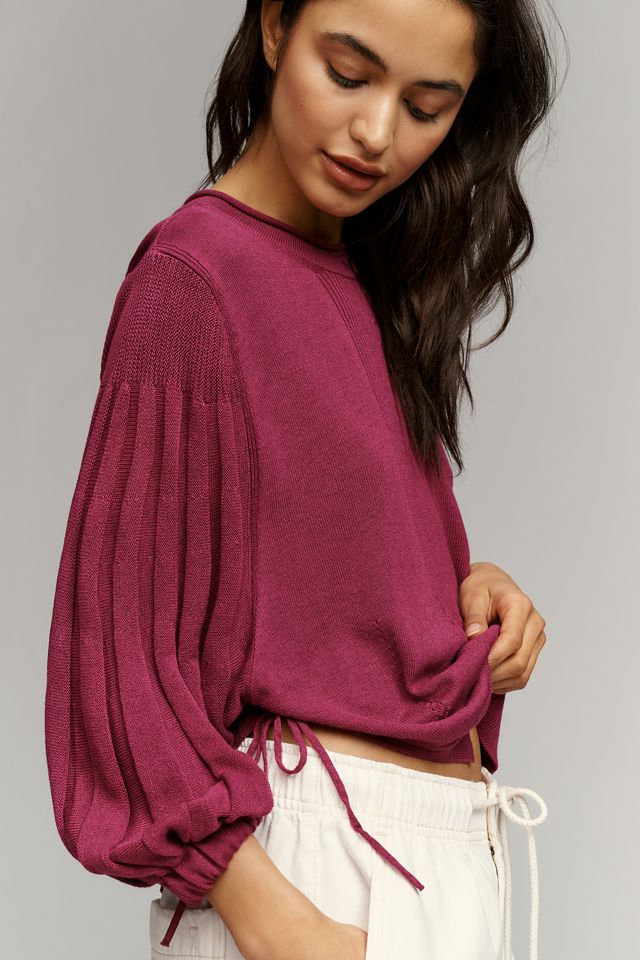 By Anthropologie Balloon Sleeve Swing Sweater #3