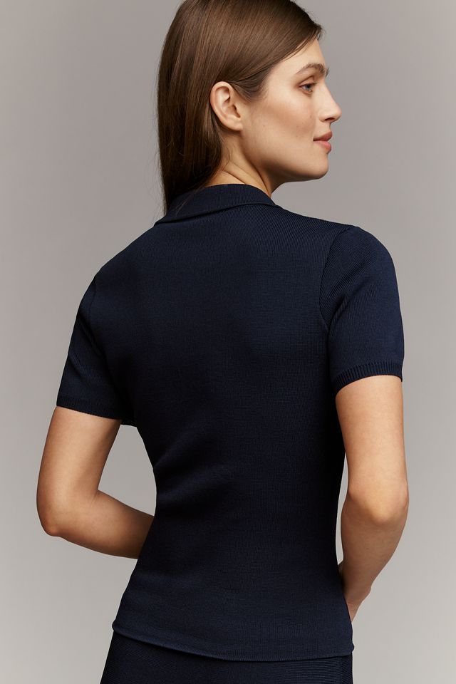 Maeve Short Sleeve Compact Polo Sweater #2