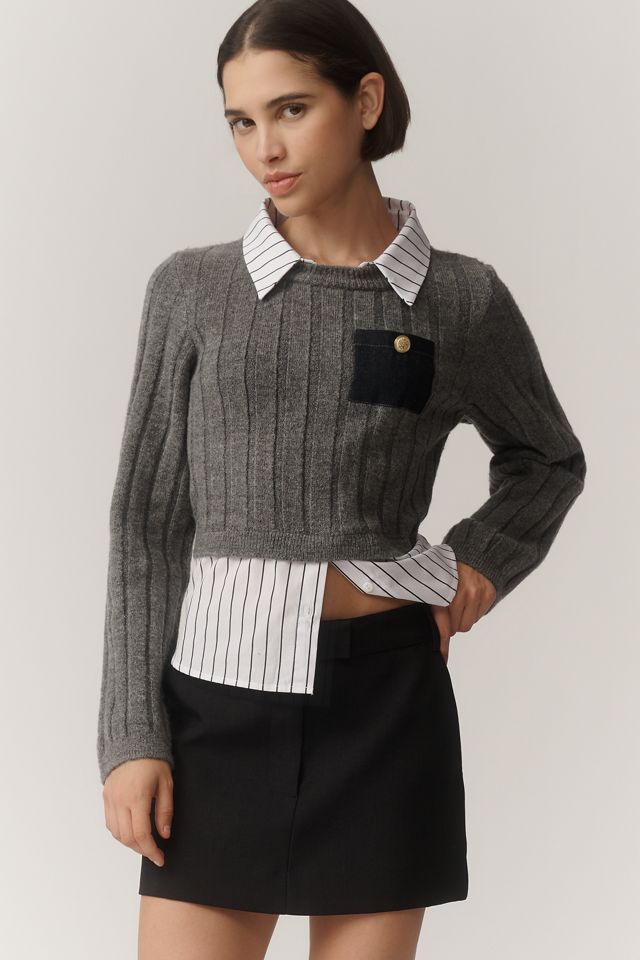 Maeve Sweater & Shirt Twofer #2