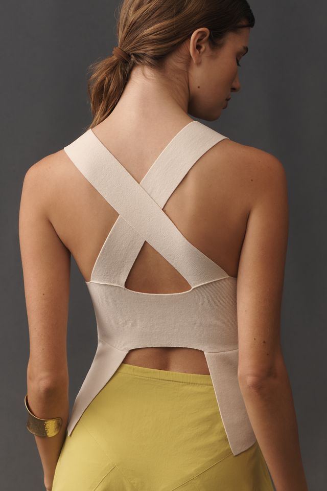 Maeve Cross-Back Sweater Tank #1