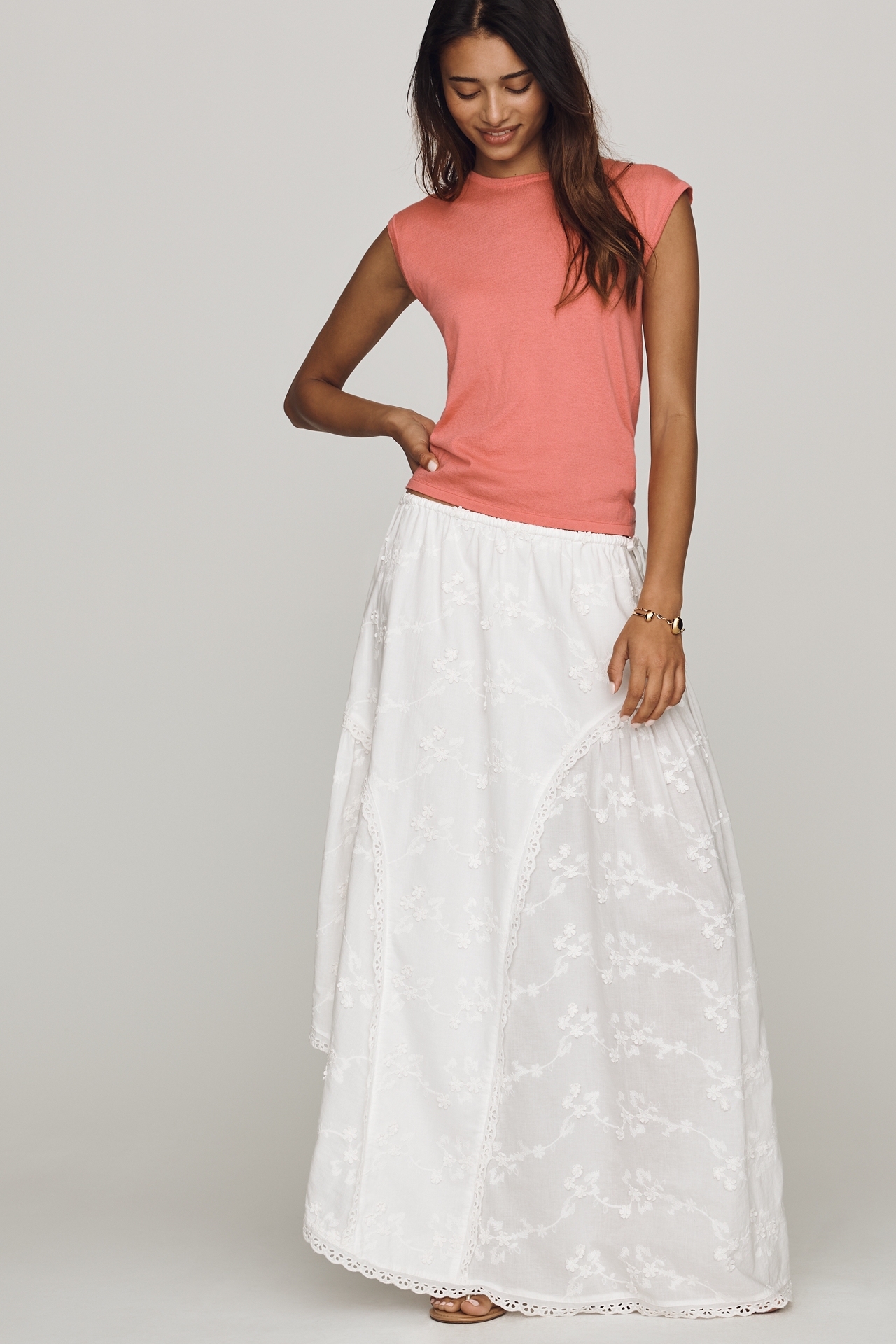 Maeve Crew-Neck Cotton Sweater Tank